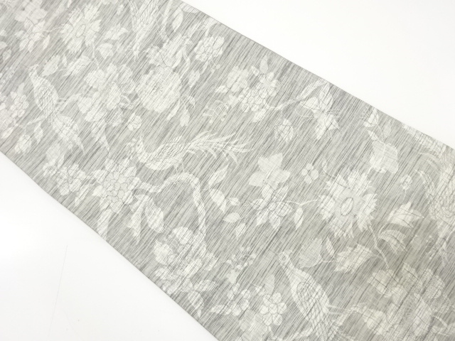 未着用　袋帯　花と鳥模様　金糸　紗綾形　着物　帯　009k 000000003906_CBm3QfG.jpg